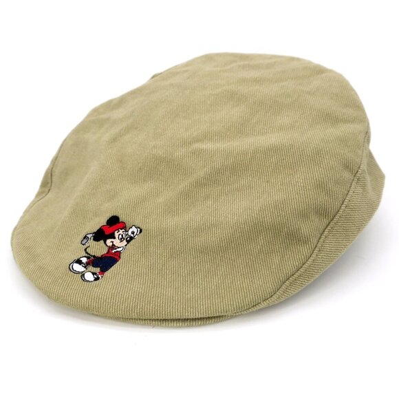 Walt Disney World Golf Vintage Newsboy Cabbie Hat Embroidered Mickey Men's OS - Picture 1 of 4